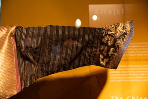 Sleeve details of the Emperor's Dragon Robe, 19th century, Qing dynasty, from the Skušek Collection, <!--LINK'" 0:55-->.