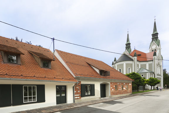 The renovated complex (designed by Arrea Architecture) of the two houses at Karunova Street with the Plečnik Collection in situ, a new permanent exhibition on Jože Plečnik and a study centre, 2015.