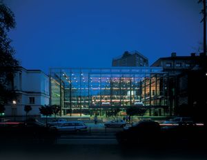 <!--LINK'" 0:39--> are responsible for the central part of the <!--LINK'" 0:40-->, a huge glass lobby connecting the two previously separate parts of the gallery, 2001