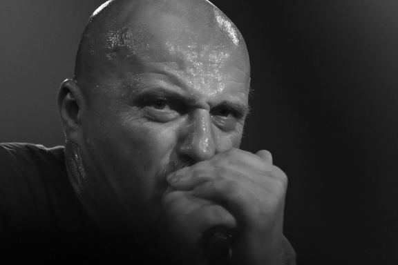Portrait of Goran Šalamon, Demolition Group frontman, 2011