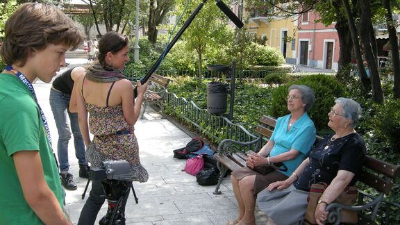 Filmmaking workshop for kids, organised by Luksuz Production, Kino Otok - Isola Cinema Festival 2013.