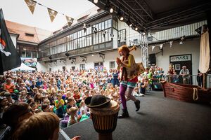 Pippi Longstocking at <!--LINK'" 0:60-->, children's programme at <!--LINK'" 0:61-->, Maribor 2023. Author: Marko Pigac
