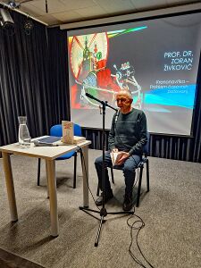 The lecture of the guest Zoran Živković at the Fanfest, Fantary Literature Festival in Celje, 2023