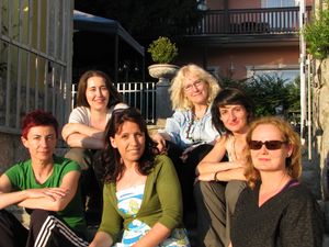 From left to right: <!--LINK'" 0:57-->, Anna T. Szabó, Mirela Sula, Ioana Ieronim, Monica Pavani and Thórunn Valdimarsdóttir - at <!--LINK'" 0:58--> in Dane in 2007