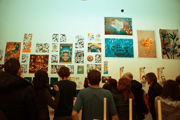 Kamera, the exhibition space of Kino Šiška Centre for Urban Culture, is regularly used to exhibit the works of the younger generation of Slovene illustrators, 2015
