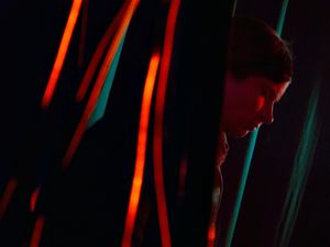 Keyboard player Neža Naglič of the self described "HiEnergy Turbo Porn Minimal Funky Pop SugarFree Overdrive Ethno Broootaal HardGroovie Jawzz band" band <!--LINK'" 0:148--> performing at <!--LINK'" 0:149-->, <!--LINK'" 0:150-->