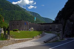 Kluže Fortress, the seat of the Austro – Hungarian garrision close behind the front line during the Battles of the Isonzo, World War I, <!--LINK'" 0:363-->, 2014