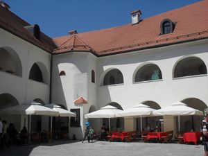 The Metlika Castle 2012 courtyard, the entrance to the <!--LINK'" 0:110-->, 2012