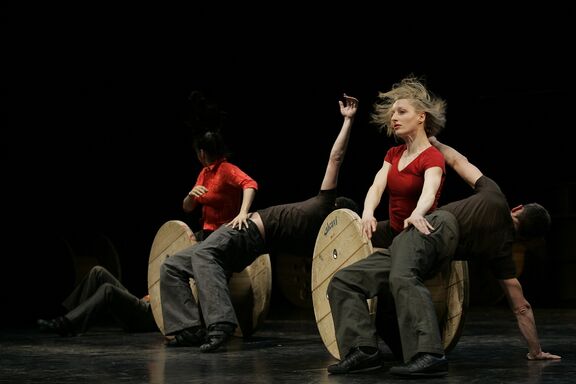 A performance "Glej ga zlomka" by Branko Potočan and Fourklor at the Stara Elektrarna - Old Power Station venue.