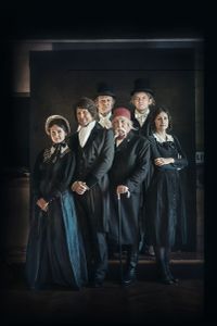 Ivo Svetina's play <i>ABC oder KRIEG, quasi una fantasia</i> directed by <!--LINK'" 0:804-->, set in the 1830s in Vienna, a meeting place of literary personalities <!--LINK'" 0:805-->, <!--LINK'" 0:806-->, <!--LINK'" 0:807-->, Vuk Karadžić. Production: <!--LINK'" 0:808-->, <!--LINK'" 0:809-->, <!--LINK'" 0:810-->, and Opera & Theatre Madlenianum, Belgrade, 2015. From left to right: <!--LINK'" 0:811-->, <!--LINK'" 0:812-->, <!--LINK'" 0:813-->, Ivan Bakjarev, <!--LINK'" 0:814-->, <!--LINK'" 0:815-->