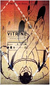 Poster for Vitrine, a series of visual arts exhibitions held at the outward facing display windows of <!--LINK'" 0:160-->.