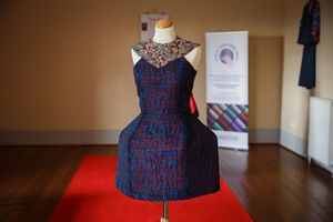 Exhibition entitled <i>Šivilja v vaškem življenju in na rdeči preprogi</i> at <!--LINK'" 0:71-->, 2020.