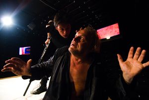 Sarah Kane's <i>Blasted</i> [Razdejani], directed by <!--LINK'" 0:66-->, <!--LINK'" 0:67-->, 2008