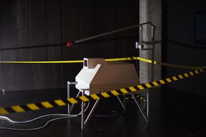<i>Syntrop</i>, an audio-visual installation by Dan Adlešič at <!--LINK'" 0:683-->, 2018.