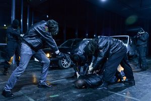 A still from <i>Republika Slovenija</i> [The Republic of Slovenia], a docudrama about the arms trafficking events from the early years of Slovenia. Shown at <!--LINK'" 0:961--> in 2016 and that same year also given the <!--LINK'" 0:962-->.