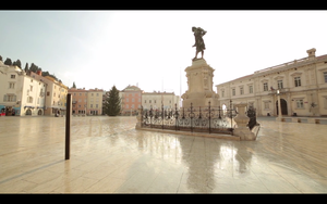 A still frame from <!--LINK'" 0:293--> promo video featuring The Tartini Square in the city of Piran, named after Giuseppe Tartini born in Piran in 1692. 2013