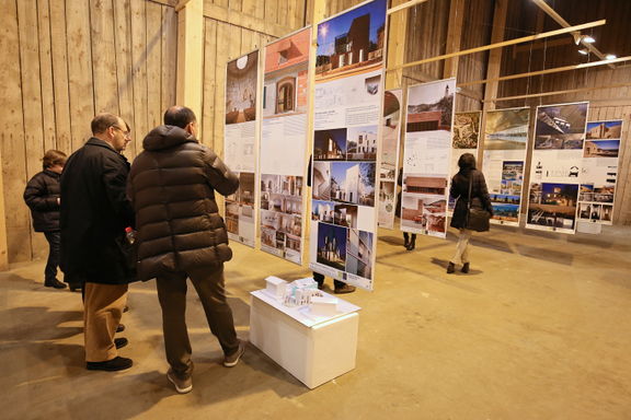 An exhibition during the Piran Days of Architecture at the former salt storehouse now called Monfort Exhibition Space, 2016