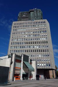 The TR3 skyscraper next to the <!--LINK'" 0:598--> was designed by architect Edvard Ravnikar in the 60s and constructed in the 70s.