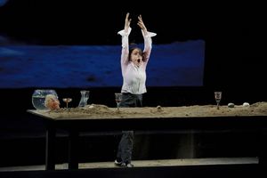 Mojtina Jurcer in the <i>Medea's Scream</i>, <!--LINK'" 0:210-->, performed at Montenegrin National Theatre in Podgorica, 2011