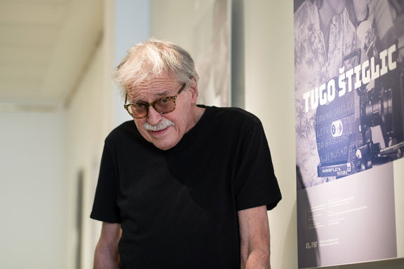Tugo Štiglic, winner of the Metod Badjura Award, announced at Festival of Slovenian Film awards 2018.