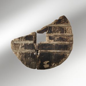 The world's oldest wheel found at the Ljubljana Marshes in 2002 is 5,200 years old, according to radiocarbon dating. The wheel with a radius of 70 cm is on display at the <!--LINK'" 0:88-->, 2013.