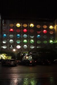 <i>(Room)mates</i> by <!--LINK'" 0:1210--> at the ParkiRaj garage on Trdinova street, Ljubljana, <!--LINK'" 0:1211-->, 2010