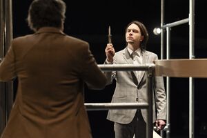 Scene from the existentialist play <i>No Exit</i> by Jean-Paul Sartre, directed by Mateja Kokol, <!--LINK'" 0:52--> 2023.