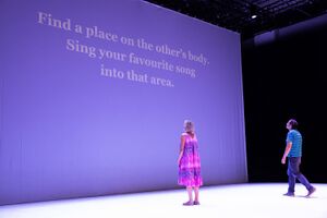 Performance <i>Duos</i> by Czech artistic group <i>Temporary Collective</i> at the <!--LINK'" 0:13--> in 2023. Author: Nada Žgank