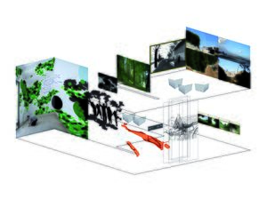 Layout for <i>All Shades of Green</i> exhibition by Studio AKKA, designed by Studiobotas for the 12th Architecture Biennale in Venice, 2010.