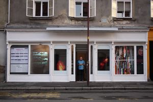 An exhibition by <!--LINK'" 0:330-->, set up at the 'street gallery' space of <!--LINK'" 0:331--> called Vitrine (display windows), 2012