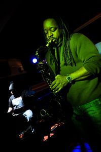 <i>Poogie Bell Band</i> concert, Keith Anderson on sax, <i>Jazzinty Abonma</i> 2010/2011 a cycle of jazz concerts at <!--LINK'" 0:383--> Club, taking place from January till June