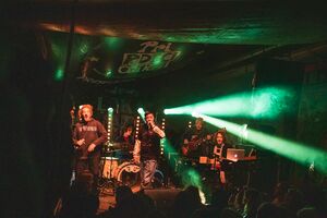 Rapper <!--LINK'" 0:70--> and band <!--LINK'" 0:71--> performing at <!--LINK'" 0:72--> in 2022. Author: Anja Strojan