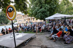 Performance <i>Human Territory</i> by Slovenian artist Gregor Zorc, taking place at the Sports Society Tabor, <!--LINK'" 0:20-->, 2023. Author: Nada Žgank