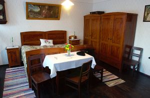 The bedroom in the old mine administration house of 1927, <!--LINK'" 0:785--> in Mežica