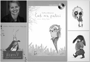 A collage for the exhibition of <!--LINK'" 0:249-->'s illustrations for <!--LINK'" 0:250-->'s literary works, organised by <!--LINK'" 0:251--> at the <i>House of Sun</i> gallery in Logatec, 2013