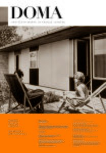 Poster for DOMA exhibition, featuring opus of the architects France and Marta Ivanšek, Museum of Modern Art, designed by <!--LINK'" 0:145-->, 2010