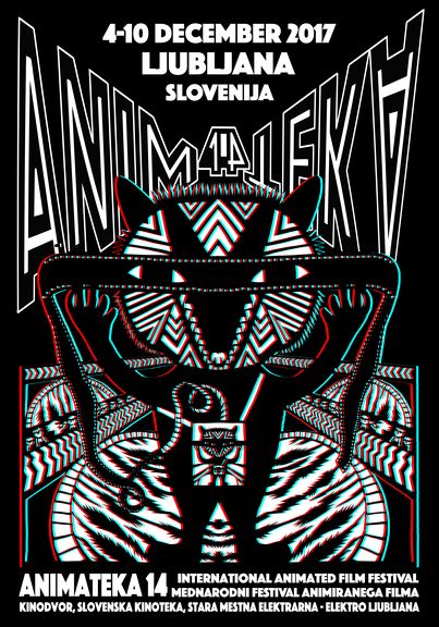 Animateka International Animated Film Festival poster by Caroline Sury, 2017.