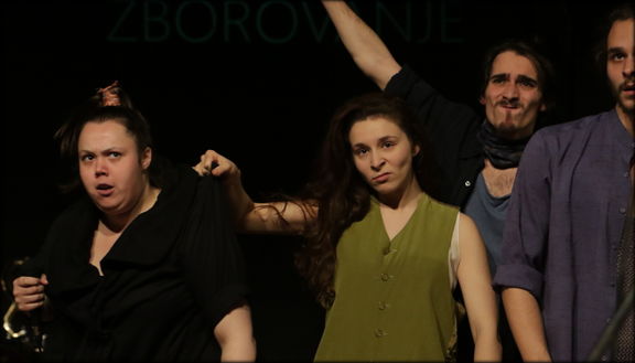 The conference of the birds, performance directed by Nina Rajić Kranjac; at Glej Theatre, 2015.