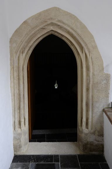 The castle chapel of the Rajhenburg Castle retains its original Romanesque portal.