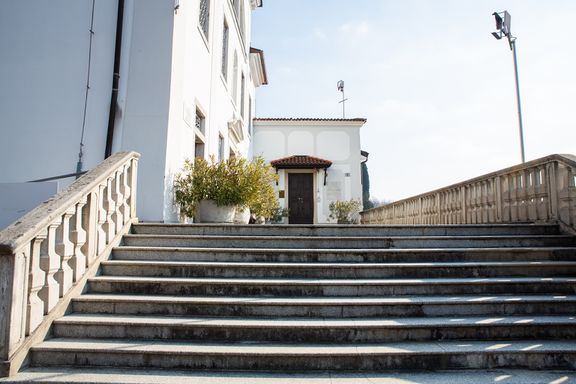 The pious steps of the Franciscan Monastery Kostanjevica in Nova Gorica.