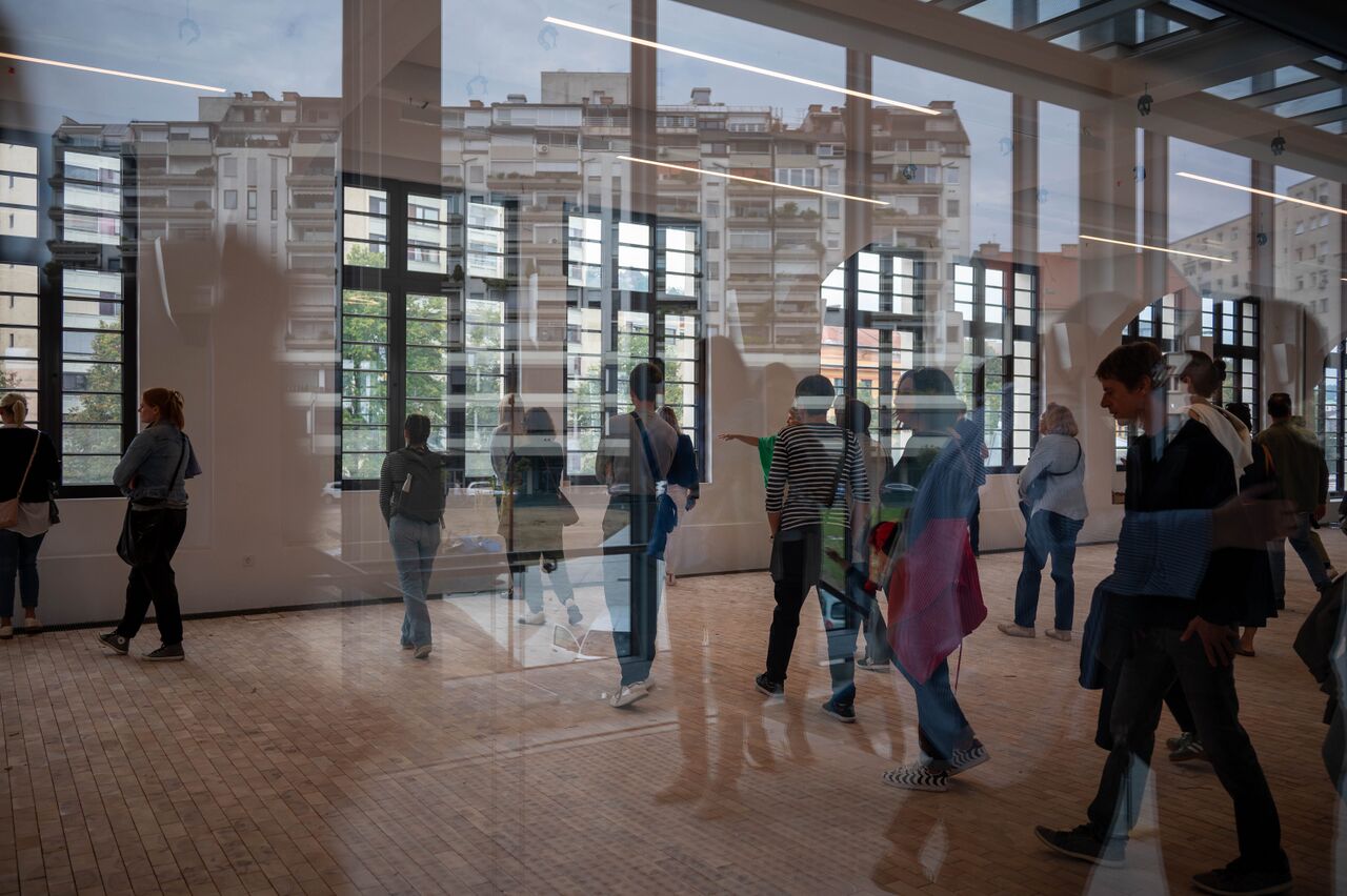 A visit to the construction site of the new production space in Ljubljana, Center Rog. Author: Pia Kreže