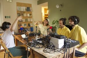 Workshop Hearing the Margins during which the collective opened its own radio, Radio <!--LINK'" 0:772--> (Topolò/Topolove, summer 2021).