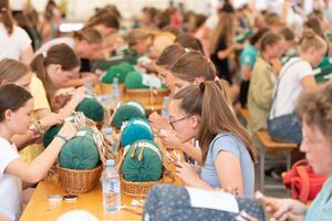 Young lacemakers at <!--LINK'" 0:500-->, 2023.
