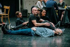 The international theatre co-production <i>Fun Fact,</i> created in collaboration between the <!--LINK'" 0:38--> collective and Estonian theatre Kanuti Gildi SAAL, premiered in 2023. Author: Ivian Kan Mujezinović