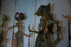 Shadow puppets featured in the permanent exhibition <i>Between Nature and Culture</i>, <!--LINK'" 0:47-->.