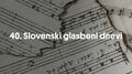 40th Slovene Music Days visual identity