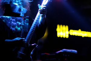 Fantomas Melvins Big Band, avant-garde metal supergroup formed in 1988 in Calfornia, performing at <!--LINK'" 0:477-->. The event organized by <!--LINK'" 0:478-->, 2011