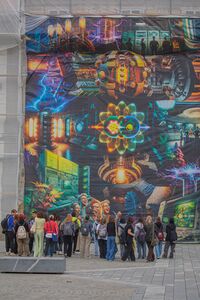 <!--LINK'" 0:41-->: <i>Another Future Entirely</i>, multimedia art and reserch project. Guided tour for students, MFRU 2023. Author: Mitja Lorenčič