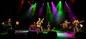 Peyoti for President, multi-ethnic collective of musicians from London, UK, performing on <!--LINK'" 0:417--> at <!--LINK'" 0:418-->, 2010