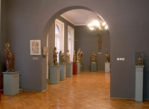 The old set up of the Middle Ages and the 16th Century part of the permanent collection of the <!--LINK'" 0:307--> in 2005. The collection was set up anew in 2013 and 2016.